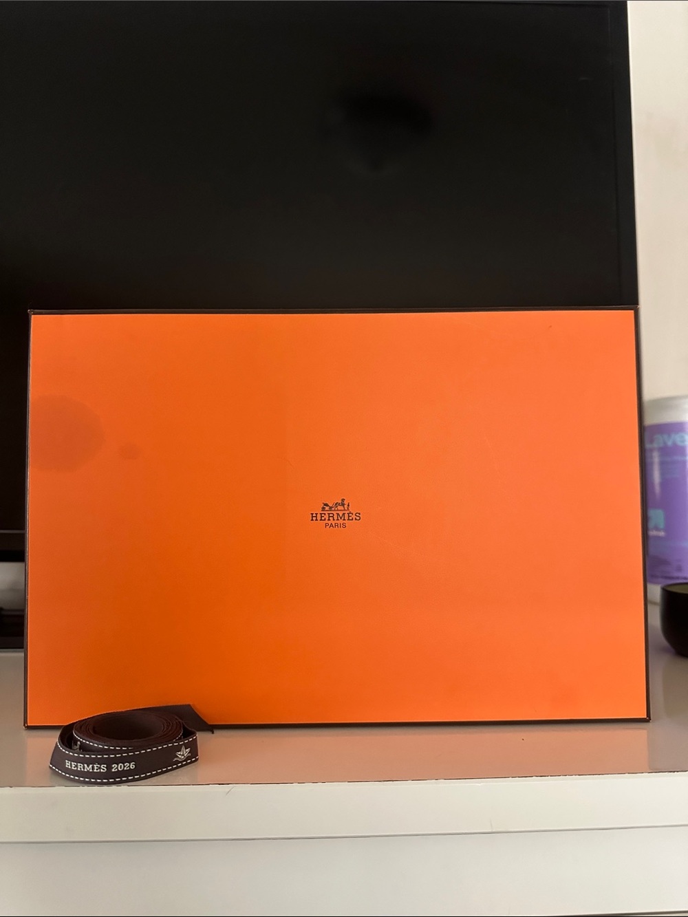 Original Hermès Orange empty shoe Box with Ribbon 2026 collection